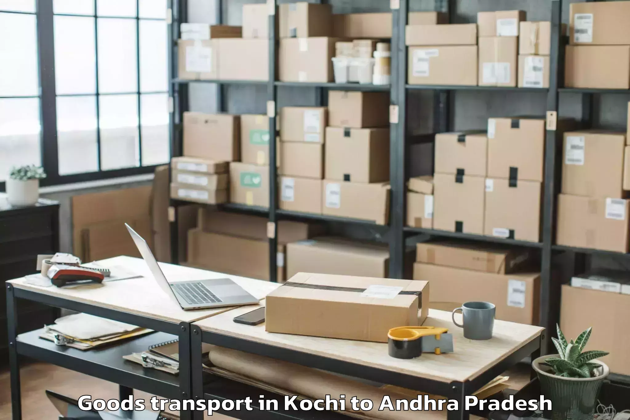 Get Kochi to P Gannavaram Goods Transport